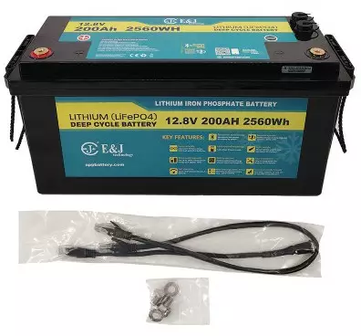 E&J EJ12-200HBT LiFePO4-akku12.8V200Ah - Li-ion ajovoima- ja teollisuusakut - 700491 - 1