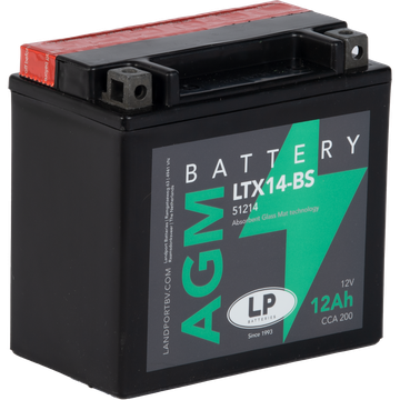 Landport Mp-Akku LTX14-BS 12V 12Ah 200A - AGM MP- ja kelkan akut - 8717101002261 - 1