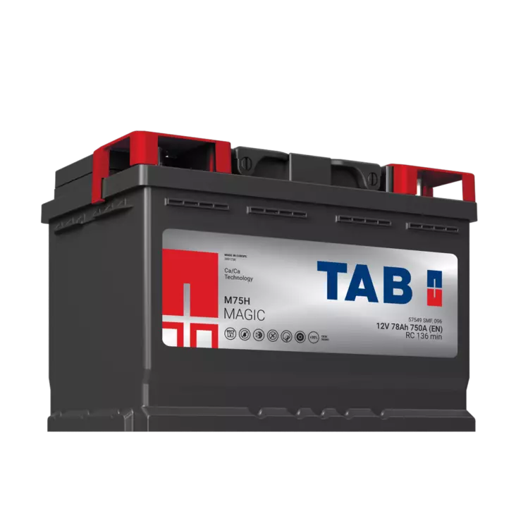 TAB käynnistysakku Magic M75H 12V 78Ah 750A(EN - Tab käynnistysakut - 3838807026711 - 3