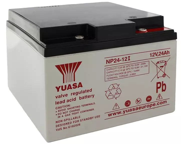 Yuasa Agm-akku 12V 24Ah NP24-12 - AGM ajovoima- ja teollisuusakut - 21234781 - 1