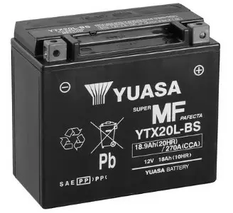 Yuasa Mp-Akku YTX20L-BS 12V 18,9Ah - AGM MP- ja kelkan akut - 5050694004551 - 1