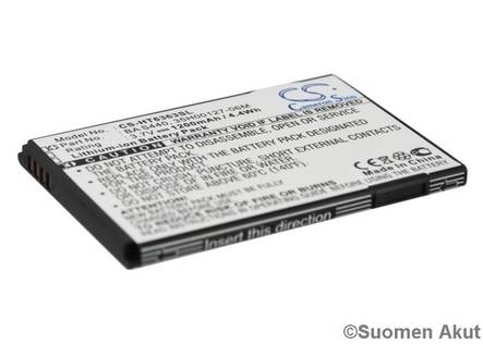 HTC akku A6363 3.7v 1200mAh Liion - HTC ja PDA -akut - 4894128033882 - 1