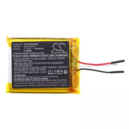 HyperX tarvikeakku 3.7V 1500mAh CS - Langattomien kuulokkeiden akut - 4894128194972 - 1