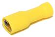 Eristetty johtoliitin lat.6,3x0,8 kelt. - Kaapelisilmukat - 4053479925912 - 1