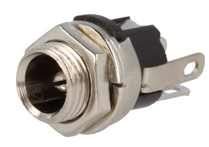 DC 2.5mm Liitin runko naaras - Virransyöttöliittimet - 5412810174072 - 1