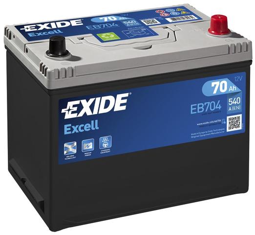 Exide Excell EB704 12V 70Ah - Exide käynnistysakut - 3661024034432 - 1