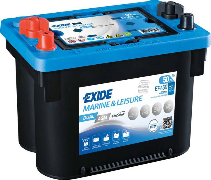 Exide Marine&Multifit EP450 12V 50Ah - Exide vene- ja vapaa-ajan akut - 3661024035972 - 1