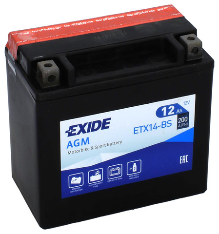 Exide Mp-Akku ETX14-BS 12V 12Ah200A(En - AGM MP- ja kelkan akut - 3661024033862 - 1
