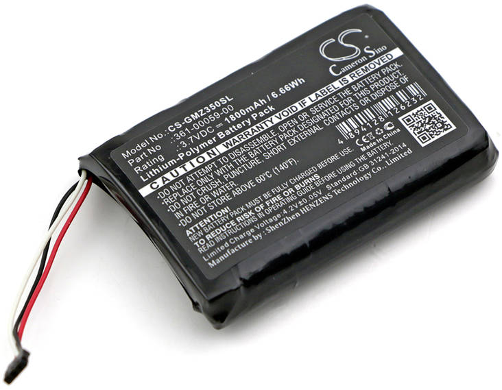 Garmin GPS-Akku 3.7v 1800mAh ZUMO 350LM - Garmin navigaattorin akut - 4894128126232 - 1