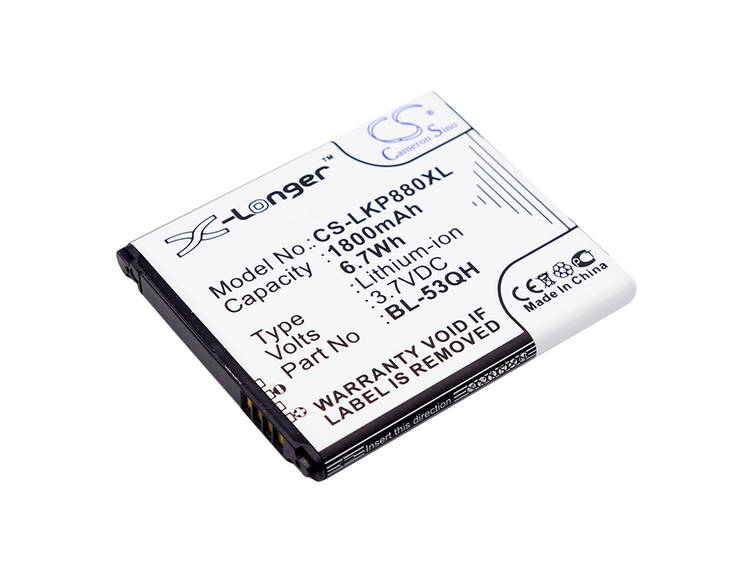 LG puhelimen akku 3.7v 1800mAh Li-Ion CS - LG kännykän akut - 4894128062332 - 1