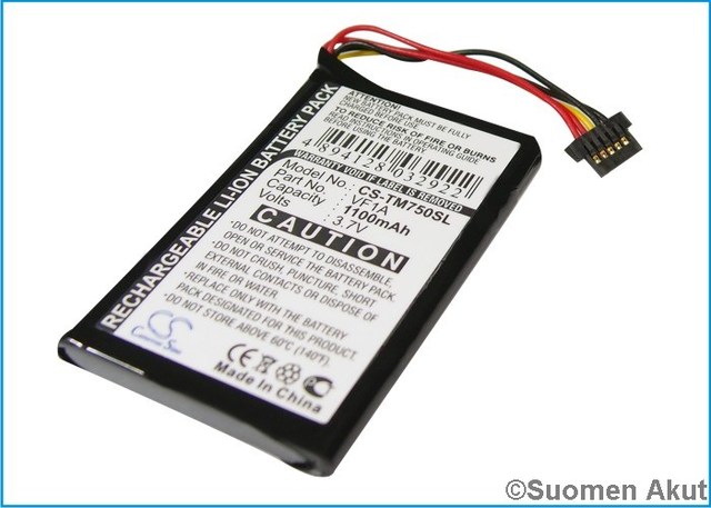 TomTom akku 3.7v1100mAh Li-Ion VF1A CS - TomTom navigaattorin akut - 4894128032922 - 1