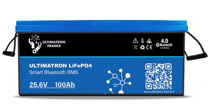 Ultimatron LiFePo4 akku 25,6V 100Ah 2560Wh - Li-ion ajovoima- ja teollisuusakut - 70832 - 1