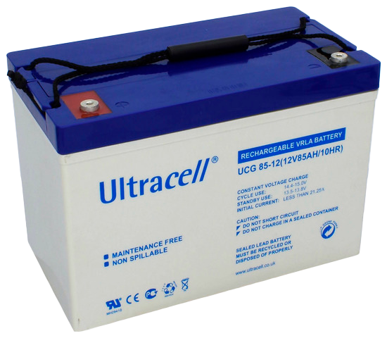 Ultracell UCG85-12 geeliakku 12V 85Ah - Geeli ajovoima- ja teollisuusakut - 12552 - 2