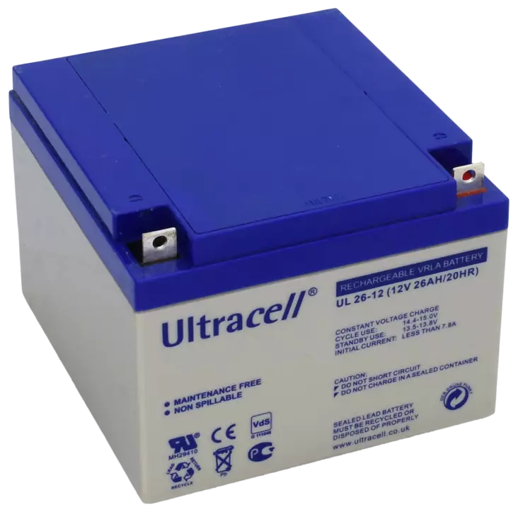 Ultracell UL26-12 Agm-akku 12V 26Ah - AGM ajovoima- ja teollisuusakut - 21252 - 2