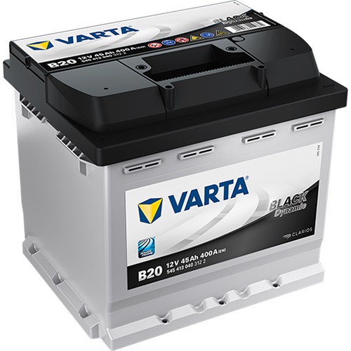 Varta B20 Black Dynamic 12V 45Ah 400A - Varta käynnistysakut - 4016987119372 - 1