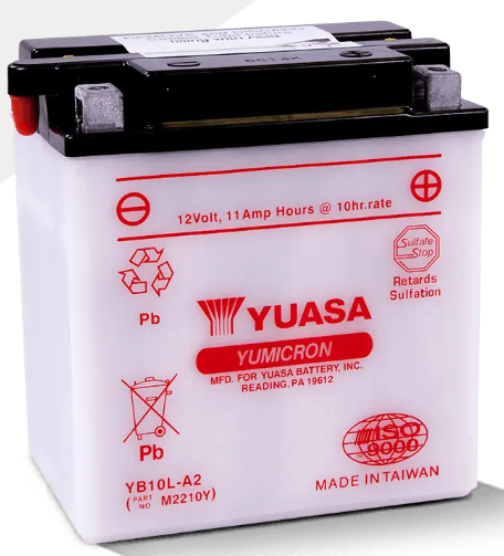 Yuasa Mp-Akku YB10L-A2 12V 11.6Ah 120A - MP- ja kelkan korkilliset vakioakut - 5050694030642 - 1