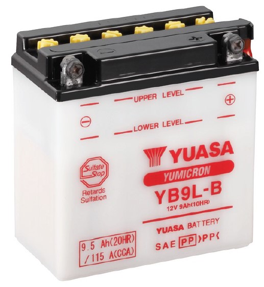 Yuasa Mp-Akku YB9L-B 12V 9Ah - MP- ja kelkan korkilliset vakioakut - 5050694007392 - 1