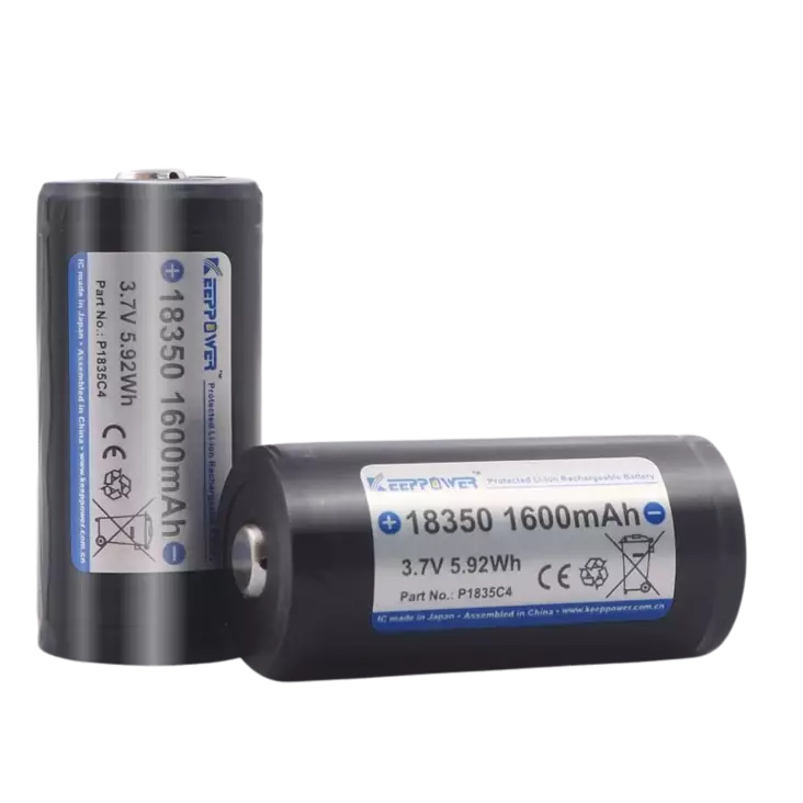 Keeppower P1835C4 18350 3.7V 1600mAh2kpl - Muut Li-ion kennot - 6970906550562 - 2