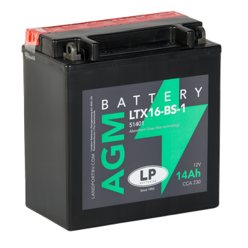 Landport Mp-Akku LTX16-BS-112V 14Ah 210A - AGM MP- ja kelkan akut - 8717101018552 - 1