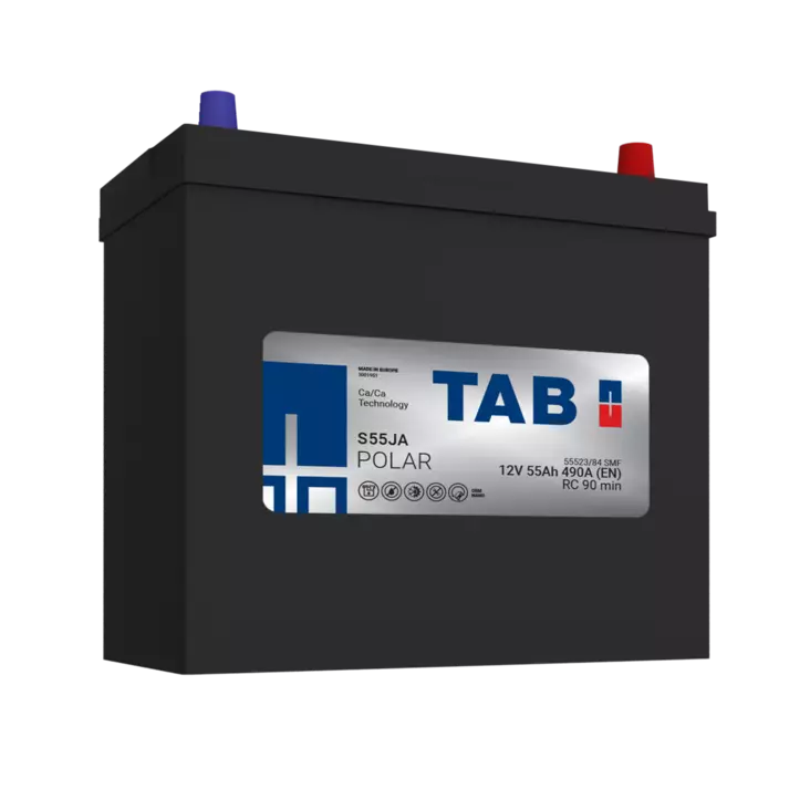 TAB käynnistysakku Polar S S55JA 12V 55Ah 540A(EN - Tab käynnistysakut - 3838807030572 - 2