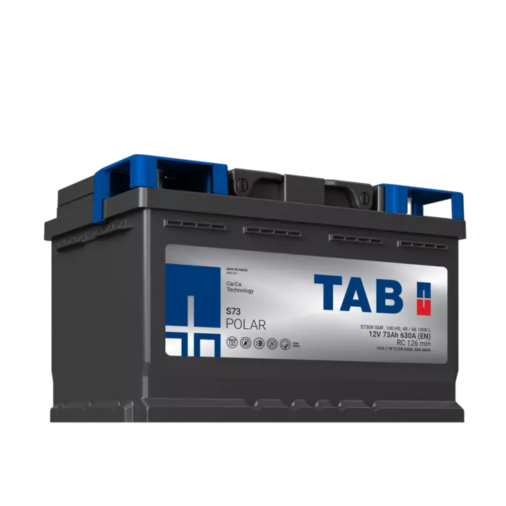 TAB käynnistysakku Polar S S73 12V 73Ah 630A(EN) - Tab käynnistysakut - 3838807027022 - 2