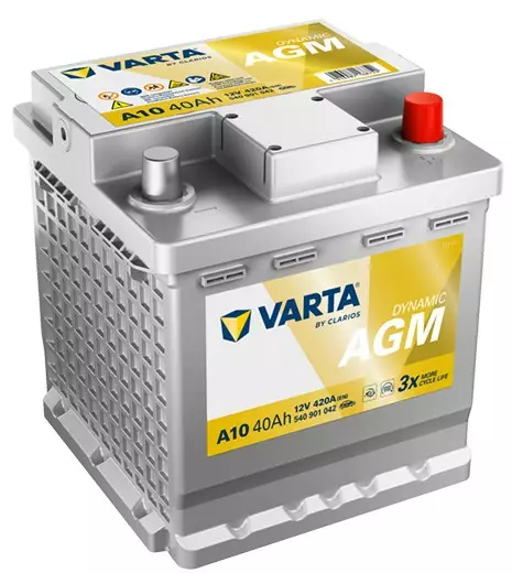 Varta Start Stop AGM A10 XEV12V 40Ah 420A (EN) - Varta käynnistysakut - 4016987168752 - 1