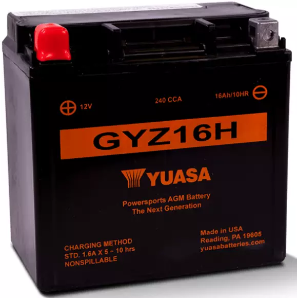 Yuasa Mp-Akku GYZ16H 12V 16Ah/10HR 320A - AGM MP- ja kelkan akut - 048493827162 - 1