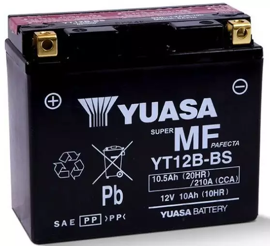 Yuasa Mp-Akku YT12B-BS 12V 10.5Ah 210A - AGM MP- ja kelkan akut - 5050694004582 - 1