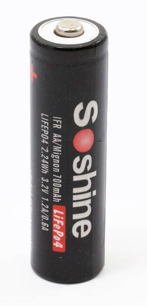 Soshine 14500 Lifepo4 3.2v 700mAh - LiFePO4 Kennot ja piirikortit - 0903 - 1