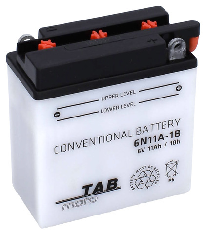TAB Mp-Akku 6N11A-1B 6V 11Ah - MP- ja kelkan korkilliset vakioakut - 8435336101893 - 1