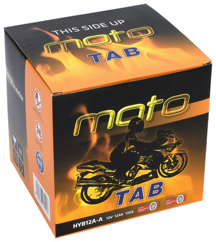 TAB Mp-Akku YB12A-A/HYB12A-A 12V 12Ah 135A - MP- ja kelkan korkilliset vakioakut - 8435336102623 - 2