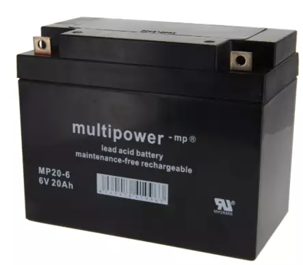 Multipower Agm-Akku 6v 20Ah MP20-6 - AGM ajovoima- ja teollisuusakut - 4260476410963 - 1