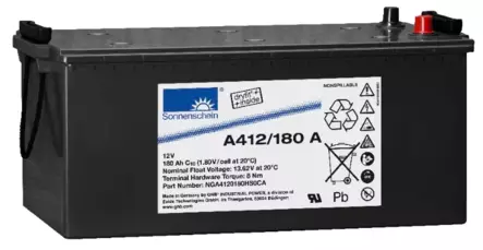 Sonnenschein geeliakku A412/180A12v180Ah - Geeli ajovoima- ja teollisuusakut - 4173 - 1