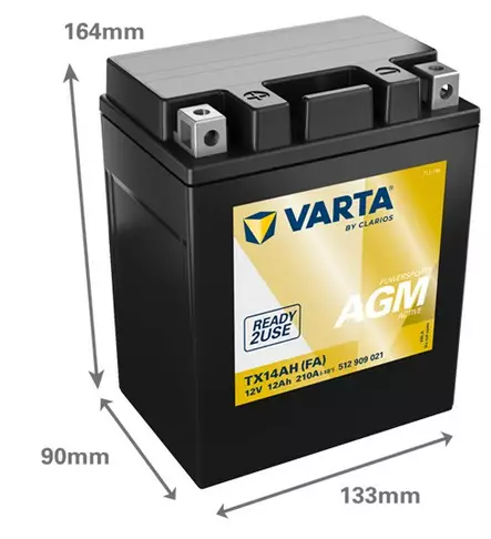 Varta Mp-Akku TX14AH-BS FA12V12Ah210A(En - AGM MP- ja kelkan akut - 4016987169353 - 2