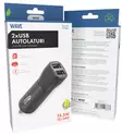 Wave Autolaturi, 2 x USB-A (15,5W),Musta - Laturi- ja virtalähdetarvikkeet - 6418312123333 - 1