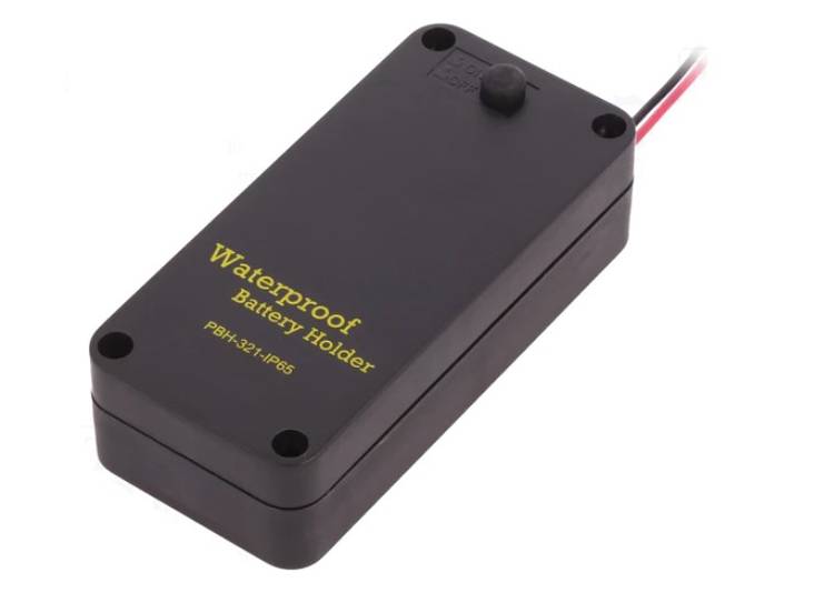 Akkukotelo 2xAA johdoilla ja kytkimellä - Paristokotelot - 100228516830003 - 1