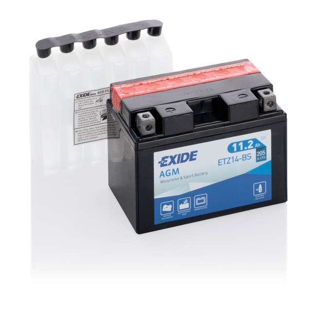 Exide Mp-Akku ETZ14-BS 12V 11,2Ah 210AEn - AGM MP- ja kelkan akut - 3661024033923 - 1