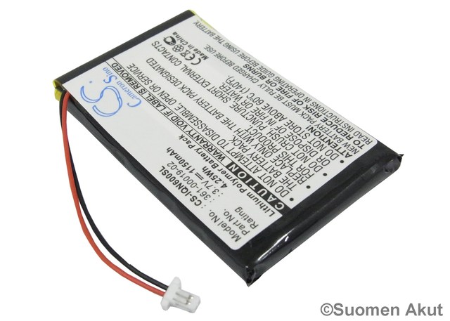 Garmin GPS-akku 3.7v 1050mAh Nuvi 600 - Garmin navigaattorin akut - 4894128019923 - 1
