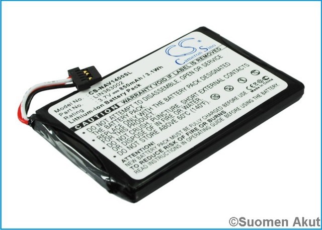 Navigon 1400 GPS-akku Liion 3.7v 850mAh - Navigon navigaattorin akut - 4894128058083 - 1