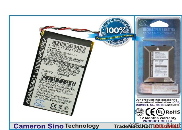 Navigon 3300 GPS-akku Liion 3.7v 1200mAh - Navigon navigaattorin akut - 4894128030423 - 1