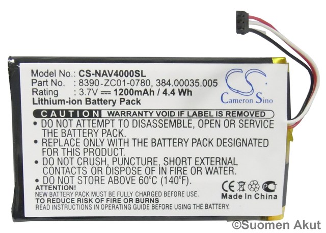 Navigon 40 Easy GPS-akku Li-ion CS - Navigon navigaattorin akut - 4894128038993 - 1