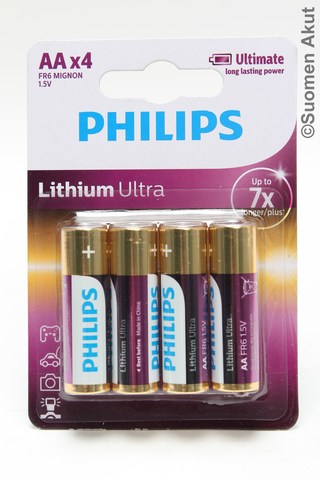 Philips AA 1.5v lithiumparisto 4kpl/blis - AA & AAA 1.5V lithiumparistot - 8712581359553 - 1