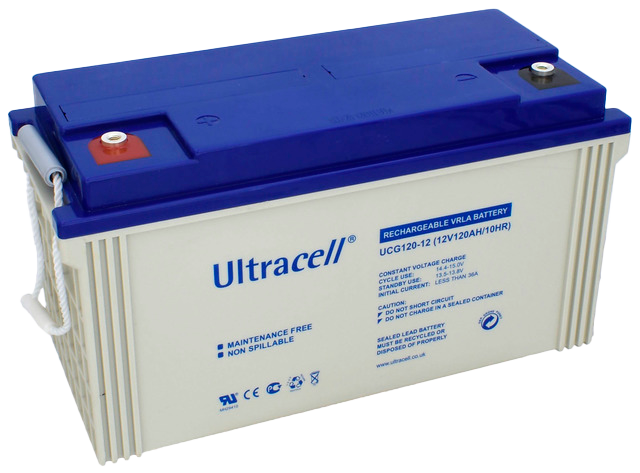 Ultracell UCG120-12 geeliakku 12V 120Ah - Geeli ajovoima- ja teollisuusakut - 12553 - 2
