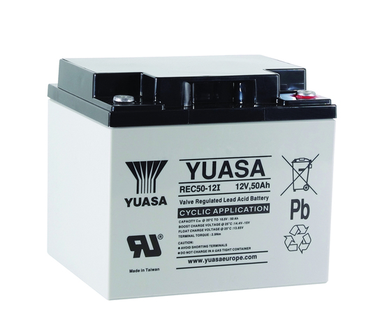 Yuasa Agm-akku 12V 50Ah REC50-12I - AGM ajovoima- ja teollisuusakut - 2123483 - 1