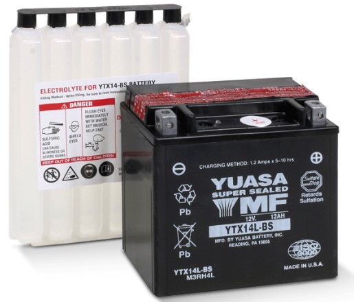 Yuasa Mp-Akku YTX14L-BS 12V 12Ah - AGM MP- ja kelkan akut - 048493374413 - 1