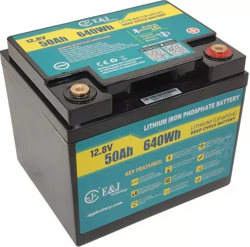 E&J EJ1250HBT akku12,8V50Ah - Li-ion ajovoima- ja teollisuusakut - 94003 - 1