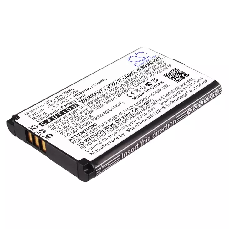 Lightspeed tarvikeakku 3.7V 1050mAh CS - Langattomien kuulokkeiden akut - 4894128176763 - 1