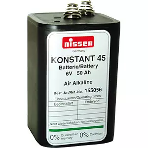 Nissen konstantIlma-alkaaliparisto6V50Ah - 4LR25 Jousipäälliset alkaliparistot - 8410241203603 - 1