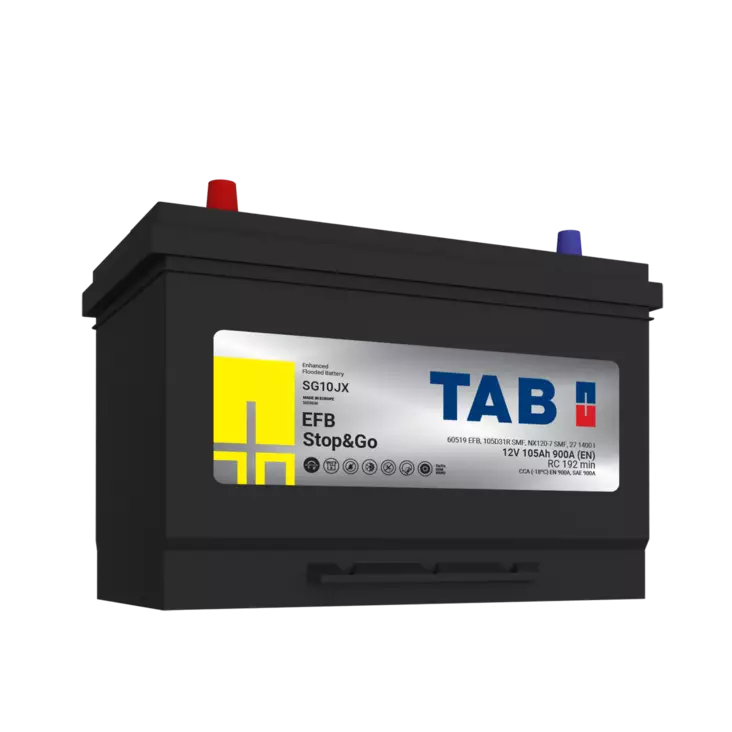 TAB käynnistysakku EFB SG10JX STOP&GO 12V 105Ah 900A(EN - Tab käynnistysakut - 3838807038523 - 2