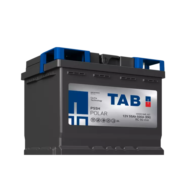 TAB käynnistysakku Polar P55H 12V 55Ah 500A(EN - Tab käynnistysakut - 3838807154063 - 2